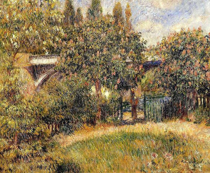 Pierre-Auguste Renoir Le Pont du chemin de fer a Chatou Spain oil painting art